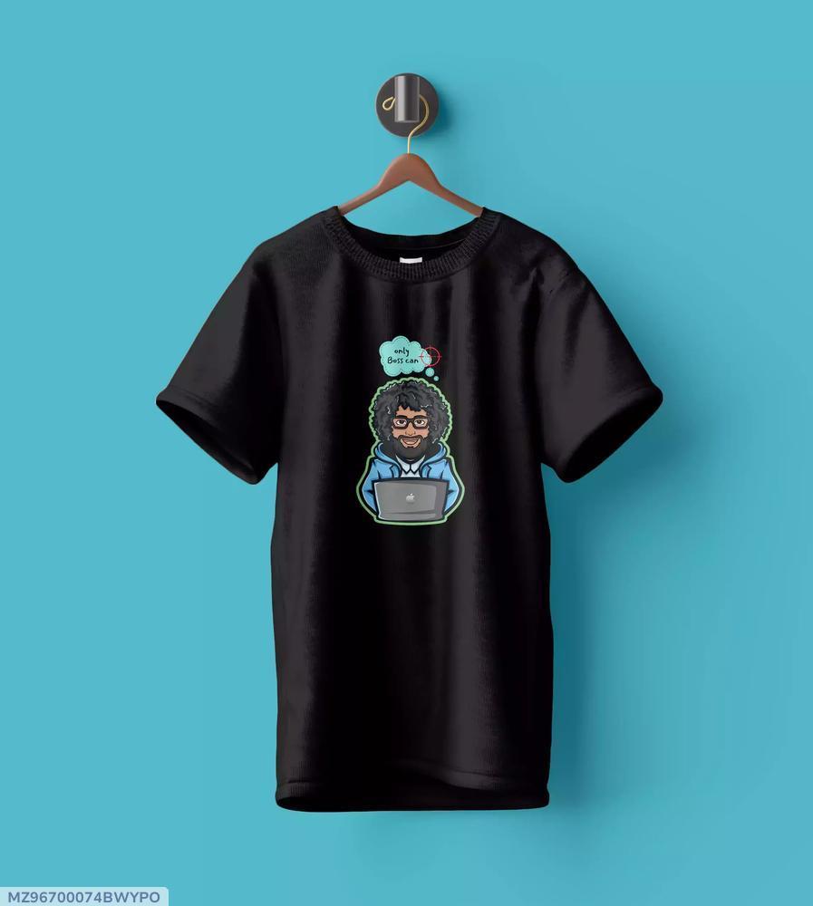 T-Shirt for Men Cotton Printed Graphic T-Shirt - Crewneck